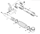 Echo PB-580H  Handle Set, Front (Fig No.3) New Oem C040000000, Replaces 001106-2