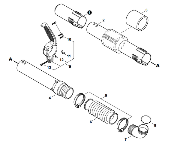 Echo PB-760LNH, PB-770H, Shindaiwa EB-770 Handle Kit New Oem C040000040