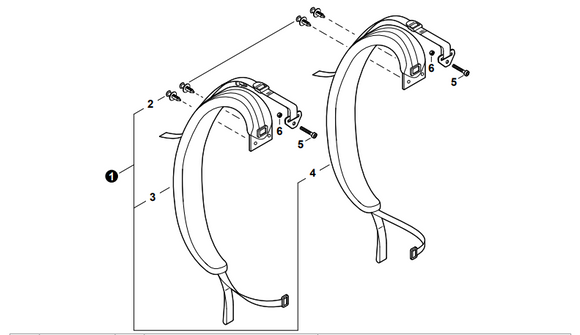 Echo PB-760LNH, PB-760LNT, PB-770H, PB-770T Backpack Blower Harness Assy, Right (Fig No.4) New Oem C061000550