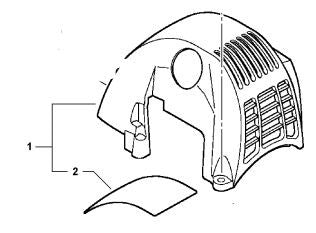 Echo GT-251, 251E Trimmer Engine Cover Assemblym (Fig 1) New OEM P021008251