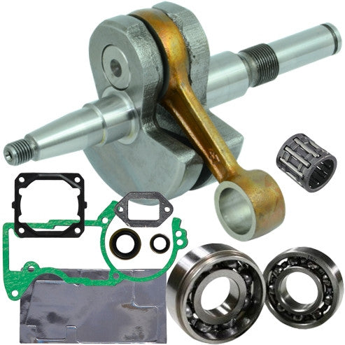 Stihl 044 MS 440 12Mm Pin Crankshaft, Bearings Gasket Seal Kit New 11280300406