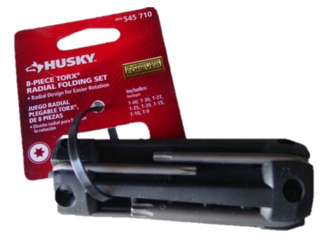 Husky 8 Piece Folding Tool Kit T-9, T-10, T-15, T-20, T-25, T-27, T-30, T-40 545710