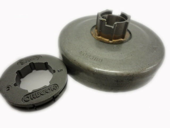 Oregon Clutch Drum And Rim Sprocket Assembly Fits Husqvarna 455, Rancher, 460, Rancher, Jonsered 2255 .325 Or 3/8 Pitch X 7 Tooth New